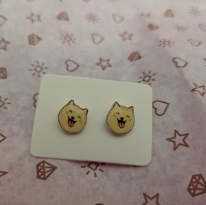 Brand new Kawaii Shiba Inc Puppy Earrings